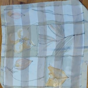 Symphony Floral print tan scarf